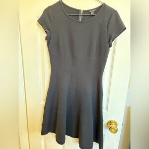 Ann Taylor Black Cap Sleeve Dress